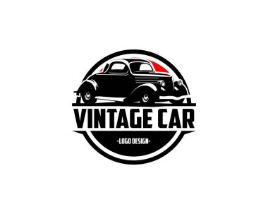 İzole edilmiş Amerikan 1932 Ford Caup arabasının vektör çizimi