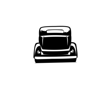 Ford Caupe araba endüstrisi logosu. Yandan görünen beyaz arka plan izole edilmiş. Araba endüstrisi, rozet, amblem, simge, etiket tasarımı için en iyisi. kullanılabilir ep 10.