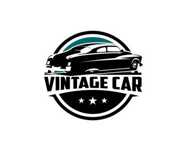 Beyaz arka planda siyah klasik 1949 cıva coupe 'nin vektör grafik çizimi. kullanılabilir ep 10.