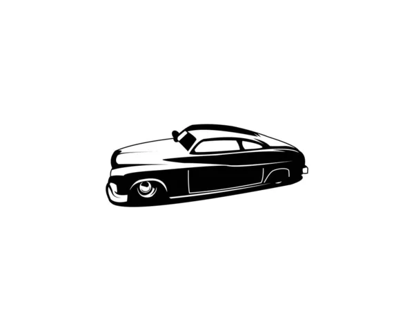 stock vector 1949 mercury caupe vector design shown from the side. best for logo, badge, emblem, icon, sticker design