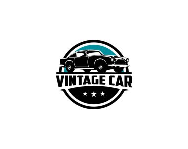 Siluet 1964 Aston Martin dbs. Yandan zarif bir şekilde görünün. Premium vektör tasarımı. İzole edilmiş beyaz arka plan. Logo, rozet, amblem, simge, etiket tasarımı için en iyisi. Klasik araba endüstrisi