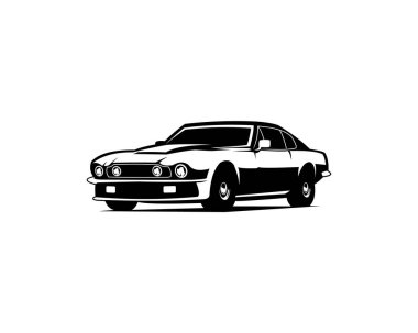 Aston Martin 1964 izole logo, rozet, amblem, simge, çıkartma tasarımı.