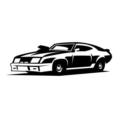 1973 XB GT Ford Falcon logosu yan taraftaki beyaz arka planda izole edildi. Rozetler, amblemler, konseptler ve araba endüstrisi için en iyisi. 10 OS içinde kullanılabilir.