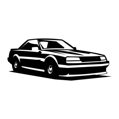 1976 Lotus Ruh araba logosu. Ön taraftan vektör tasarımı silueti görünüyor. Logo, rozet, amblem, simge, çıkartma tasarımı için en iyisi. 10 OS içinde kullanılabilir