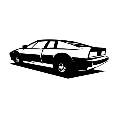 1976 Lotus ruhu arkadan geliyor. Siyah aldım. logo, rozet, amblem, simge, etiket tasarımı için en iyisi.