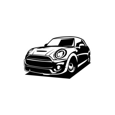 vector illustration of Morris Car - isolated white background view from the front. premium monochrome design. best for logos, badges, emblems, icons, design stickers, t-shirts. clipart