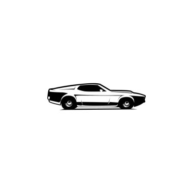 Mustang spor arabaların logo şablonu. Hazır logo şablonları izole edilmiş vektör kümesi