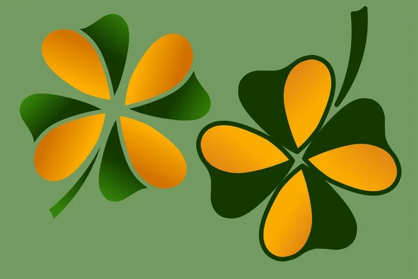 four-leaf clover st Patrick elements for design