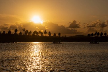 2022 Ekim 'inde Brezilya' nın Porto de Galinhas plajında insanlar eğleniyor..