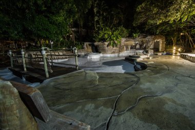 Brezilyalılar 2019 Ocak 'ında Rio Quente' de su parkında eğleniyorlar.