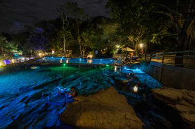 Brezilyalılar 2019 Ocak 'ında Rio Quente' de su parkında eğleniyorlar.