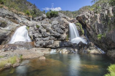 Brezilya Şelalesi. Bu şelale çok güzel, soğuk ve Brezilya Savannah 'ında bulunuyor.