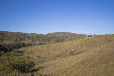 Brezilya 'nın Merkezinde Güzel Savannah Manzarası.