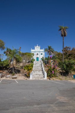 2025 Haziran 'ında Goias şehrinin tarihi merkezindeki eski kilise, Brezilya' nın Goias kenti..