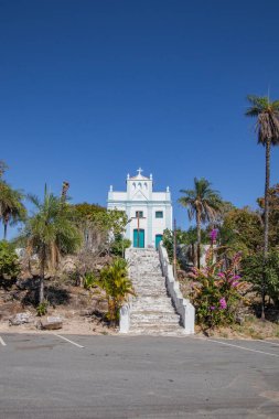 2025 Haziran 'ında Goias şehrinin tarihi merkezindeki eski kilise, Brezilya' nın Goias kenti..