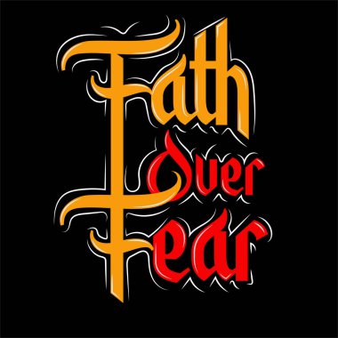 El yazması harflerle çizilmiş korku tasarımı. vektör illüstrasyonu