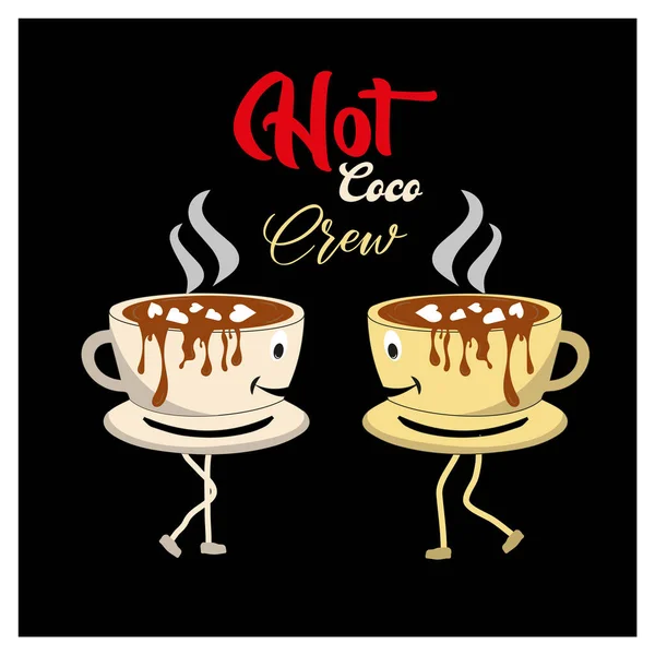 Hot Coco Crew özel tişört çizimi