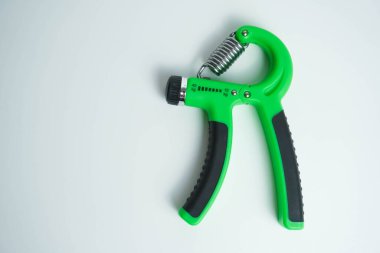 El kavrama eğitimi için beyaz arkaplanda yeşil renk izole edildi