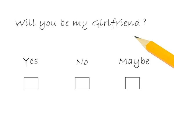 On a sheet of paper, you can mark whether you want to be the girlfriend/boyfriend. for first love at school