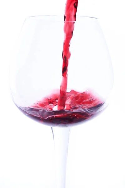 Gegoten Een Glas Wijn — Stockfoto