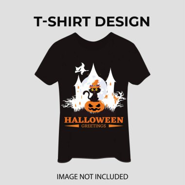 Cadılar Bayramı Balkabağı Vektörü İllüstrasyon Tişört Tasarımı 