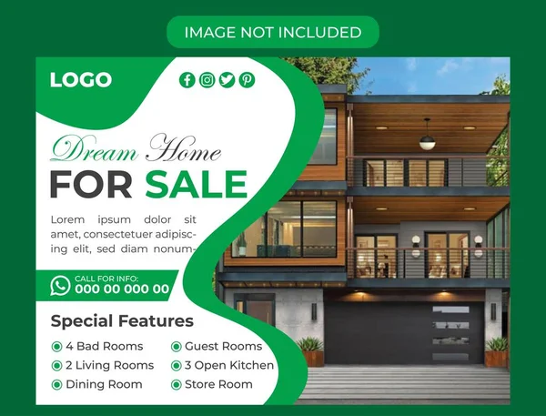 Gayrimenkul İşletmeleri Yatay Flyer Şablonları Tasarımı