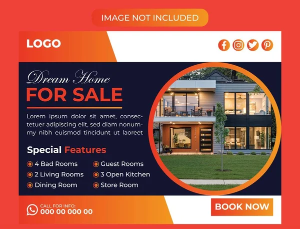 Gayrimenkul İşletmeleri Yatay Flyer Şablonları Tasarımı