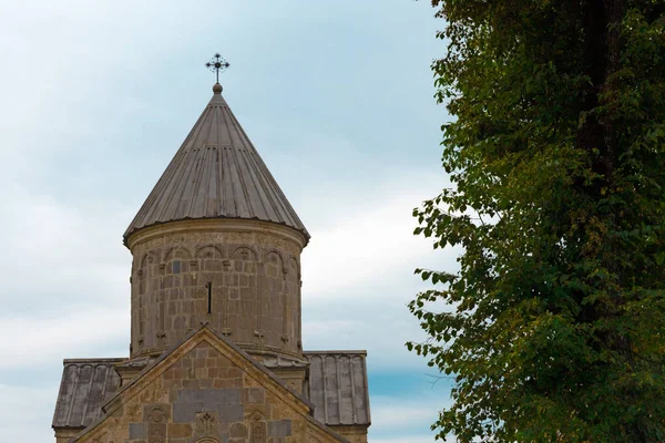 Klosteranlage Haghartsin Mit Blauem Himmel Und Wolken Hintergrund Und Einem — Stockfoto