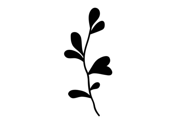 Silhouette Herbs Vector Especias Vector Ilustración Hierbas Jardín Aislado Sobre — Archivo Imágenes Vectoriales