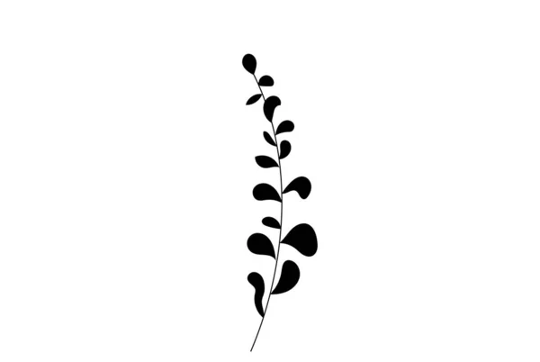 Silhouette Herbs Vector Spices Vector Illustration Herbs Garden Isolated White — Stock Vector
