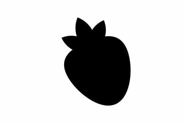 Frutta Cibo Icone Della Silhouette Vettoriale — Vettoriale Stock