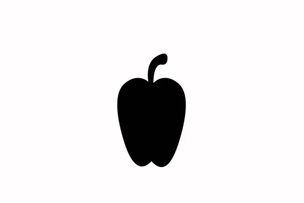 Frutta Cibo Icone Della Silhouette Vettoriale — Vettoriale Stock