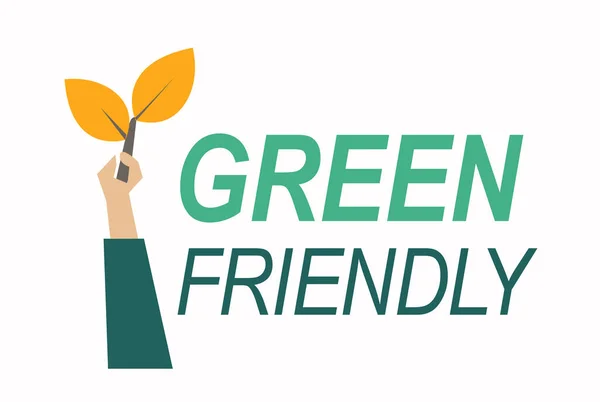 Eco Green Great Για Αφίσα Web Φυσικά Προϊόντα Πρότυπα Παρουσίασης — Διανυσματικό Αρχείο