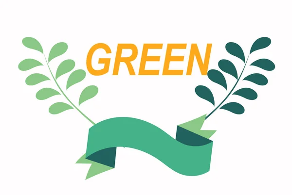 Eco Verde Ótimo Para Poster Web Modelos Apresentação Produtos Naturais —  Vetores de Stock