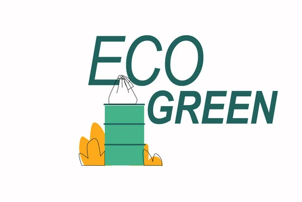 Eco Green Świetne Plakat Internetowy Szablony Prezentacji Produktów Naturalnych Projekt — Wektor stockowy