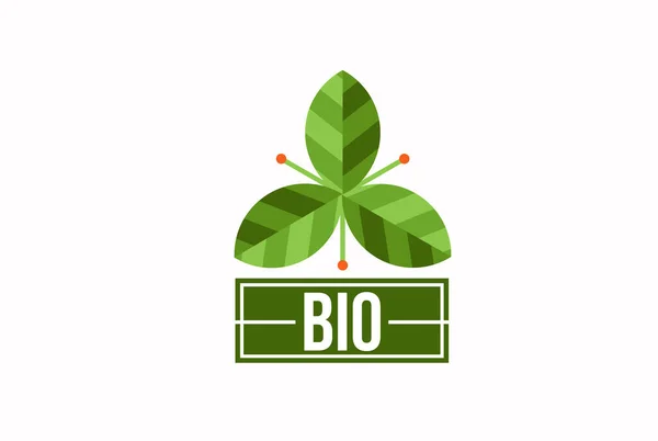 Vecteur Nature Écologie Bio Labels Environnementaux Durabilité Environnementale Symbole Simple — Image vectorielle