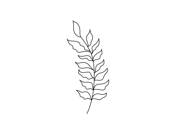 Кольоровий Квітковий Безшовний Візерунок Намальованими Руками Листя Гілки — стоковий вектор