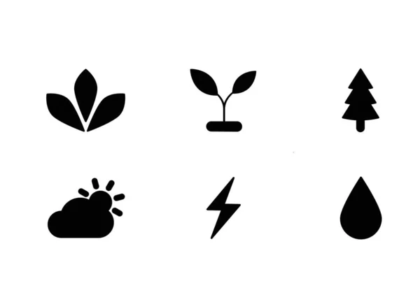 Vektor Der Natur Ökologie Bio Umweltzeichen Ökologische Nachhaltigkeit Einfaches Symbol — Stockvektor
