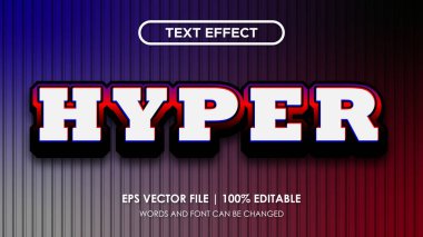 3d düzenlenebilir hiper metin efekti
