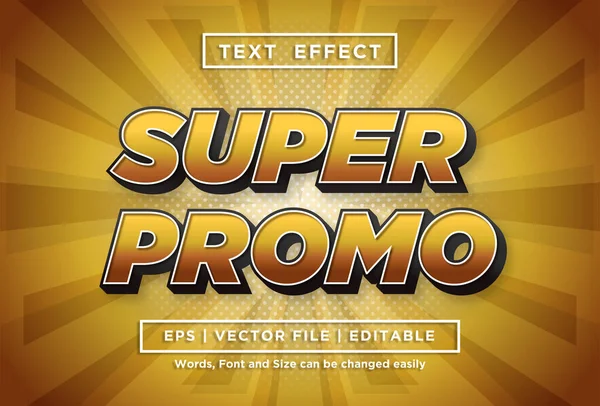 Super Promo Editierbaren Text Effekt — Stockvektor