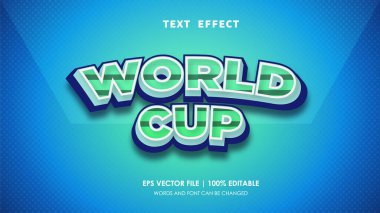 Dünya kupası spor metin efekti düzenlenebilir