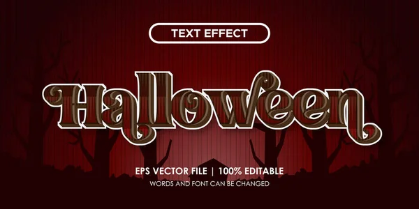 Halloween Skräck Text Effekt Redigerbar — Stock vektor