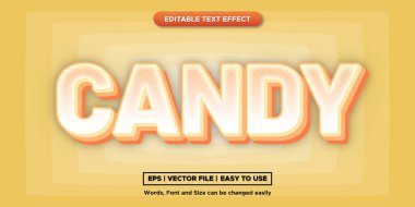 Düzenlenebilir 3D Şekerleme metin efekti