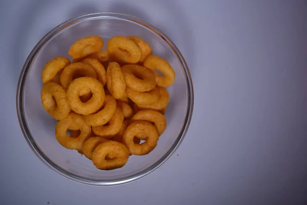 Una Foto Enfoque Selectivo Fries Anillos Fritos Que Toman Como —  Fotos de Stock