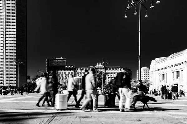Modern Bir Şehrin Siyah Beyaz Fotoğrafı — Stok fotoğraf