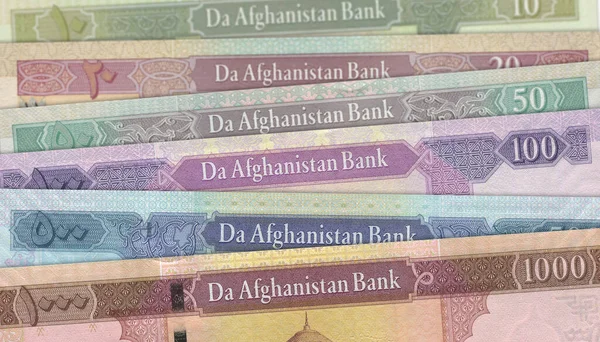 stock image Paper money from  Afghanistan. Afghan afghani. Close up banknotes from  Afghanistan.  Afghan currency 