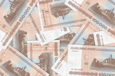 Belarus 'tan gelen para birimi, Belarus banknotları. Belarus 'tan gelen parayı kapat. Belarus Ruble3D canlandırması