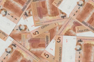 Belarus 'tan gelen para birimi, Belarus banknotları. Belarus 'tan gelen parayı kapat. Belarus Ruble3D canlandırması