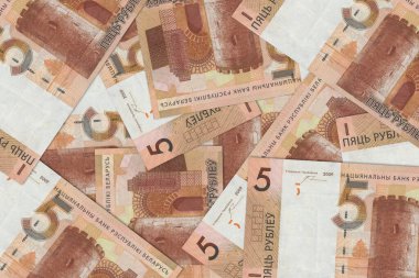 Belarus 'tan gelen para birimi, Belarus banknotları. Belarus 'tan gelen parayı kapat. Belarus Ruble3D canlandırması