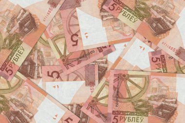 Belarus 'tan gelen para birimi, Belarus banknotları. Belarus 'tan gelen parayı kapat. Belarus Ruble3D canlandırması